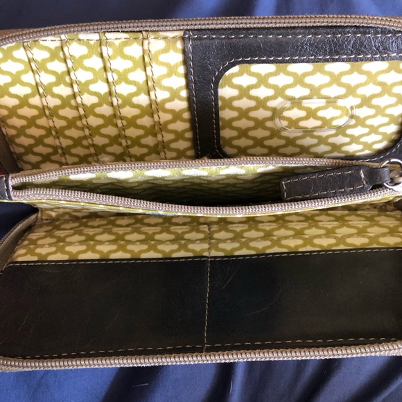 Key-Per FOSSIL Zip Around Wallet Clutch Wristlet - Picture 6 of 7